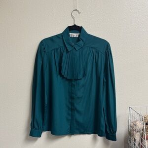 Vintage Madison Blouse with Pleated Front